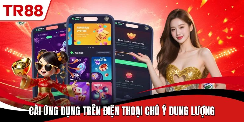 Cài ứng dụng trên điện thoại chú ý dung lượng