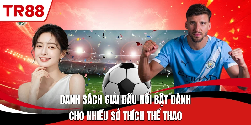 Danh sách giải đấu nổi bật dành cho nhiều sở thích thể thao