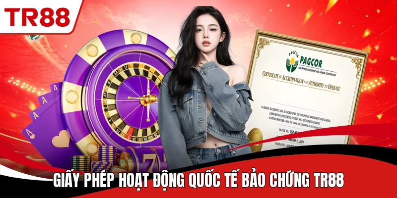 Giấy phép hoạt động quốc tế bảo chứng TR88
