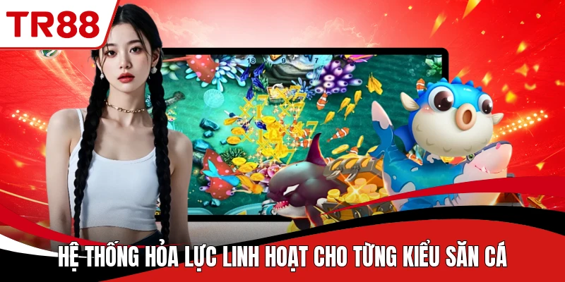 Hệ thống hỏa lực linh hoạt cho từng kiểu săn cá